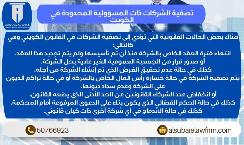 تصفية الشركات ذات المسؤولية المحدودة في الكويت